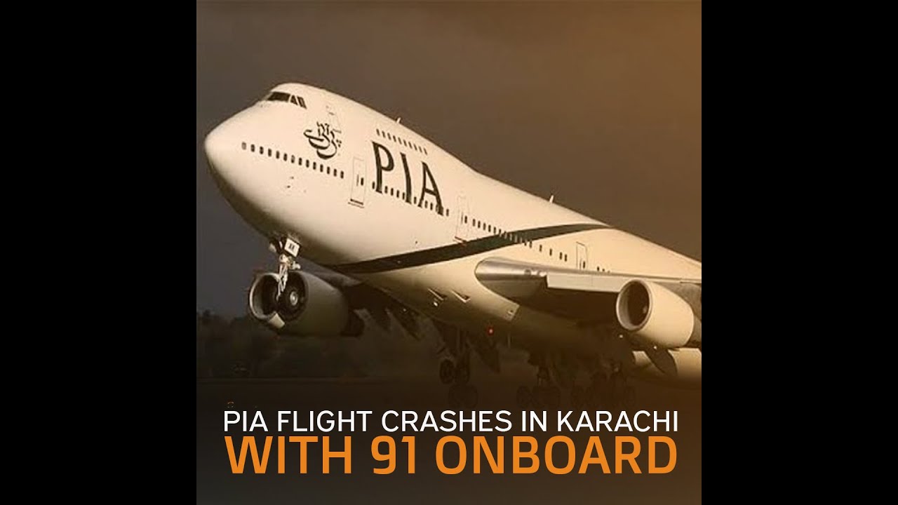 PIA flight crashes in Karachi with over 91 onboard