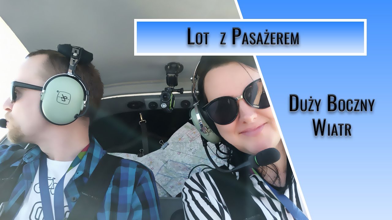 Lot z pasażerem, silny crosswind, [ATC AUDIO][60 FPS][FHD]
