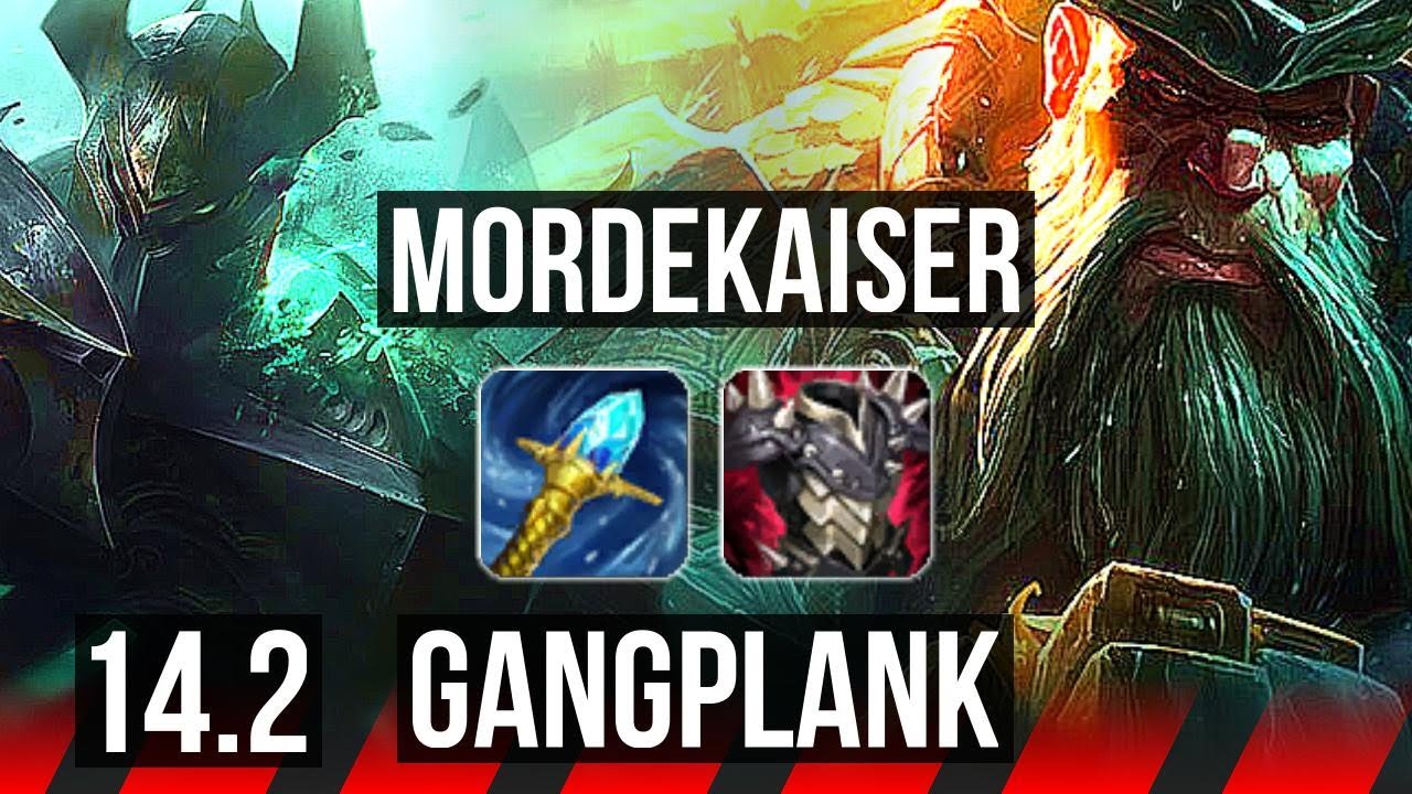 MORDEKAISER vs GANGPLANK (TOP) | 8 solo kills, 500+ games | BR Master | 14.2