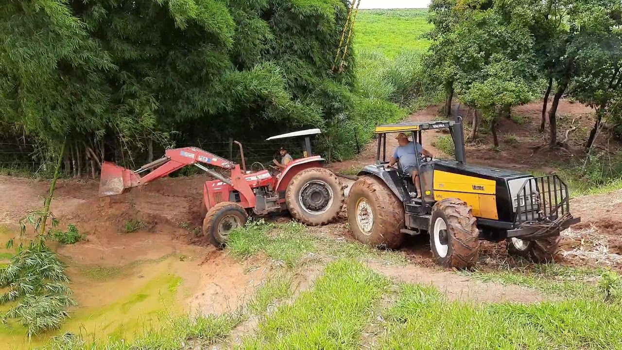 VALTRA 1780 PUXANDO O MASSEY 292 #ATOLADO