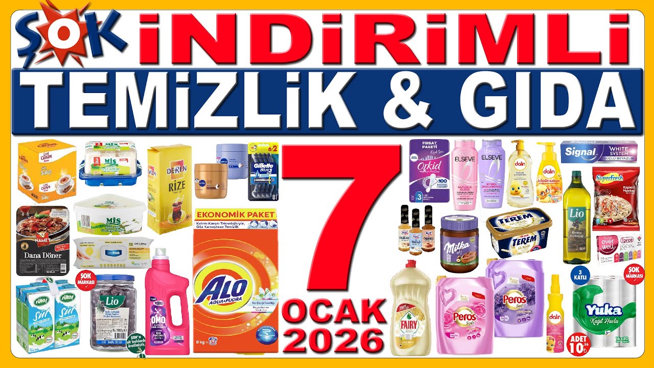 ŞOK İNDİRİMLERİ TEMİZLİK GIDA &Uuml;R&Uuml;NLERİ | ŞOK DETERJAN VE KAHVALTILIK | ŞOK 7 OCAK 2026 KATALOĞU