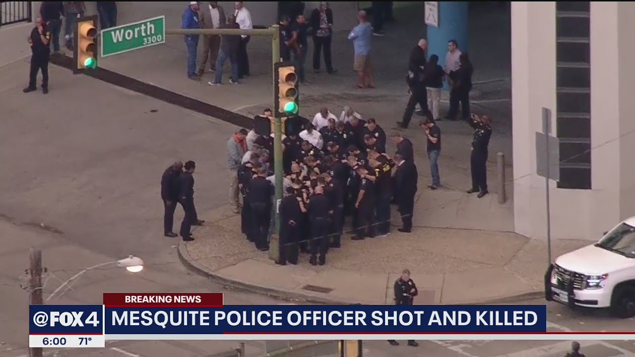 Mesquite officer dies after being shot outside grocery store