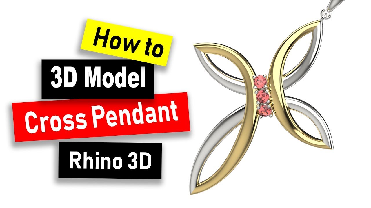 Cross Pendant CAD Modeling in Rhino 6: Jewelry CAD Design Tutorial #82