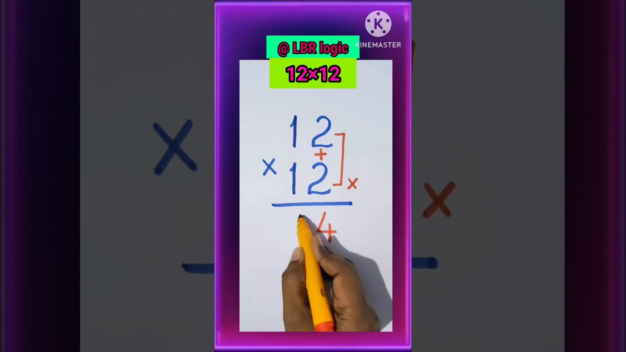 12&times;12 || Multiplication Trick #shorts #ytshorts #mathstricks #multiplicationtrick 😀🤔🔥