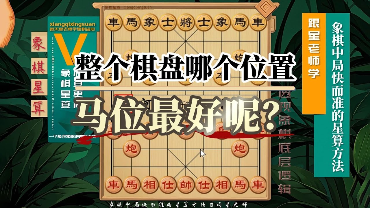 整个棋盘哪个位置，马位最好呢？理解了你就对马用马如神了