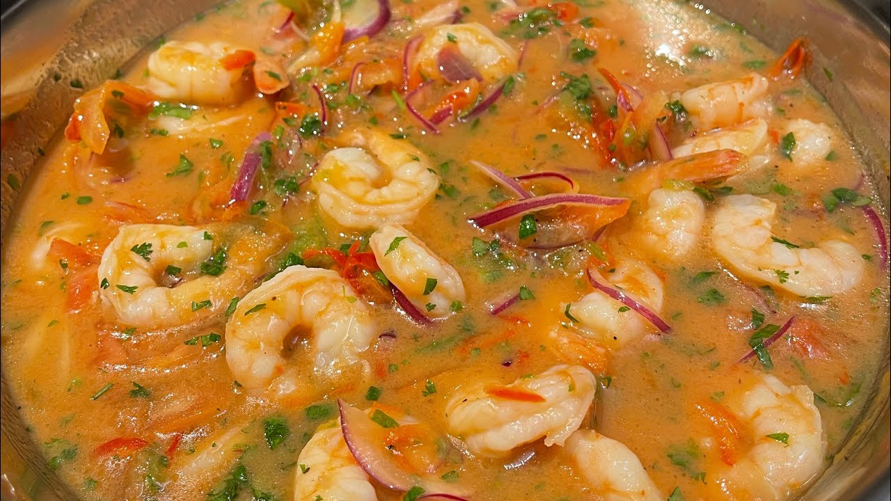 Como hacer Ceviche de camarones a mi estilo paso a paso