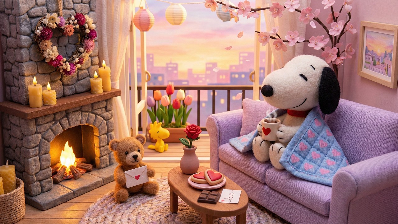 Snoopy Lofi ❤️ Cozy Valentine Vibes | Chill Beats to Relax, Study & Love