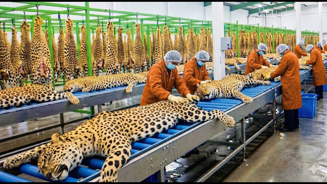 Inside the Leopard Leather Factory How Raw Hides Transform Into Luxury Fashion Products Full Process