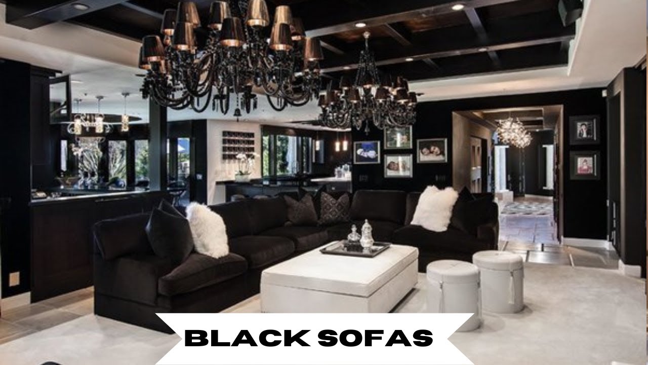 Black Sofa Ideas | Black Sofa Home Decor & Home Design | And Then There Was Style