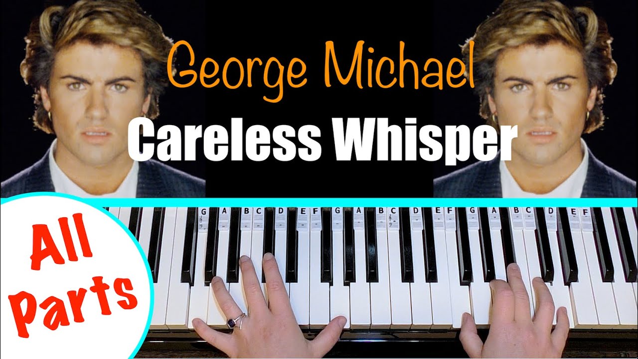 CARELESS WHISPER - George Michael Piano Tutorial [chords accompaniment]