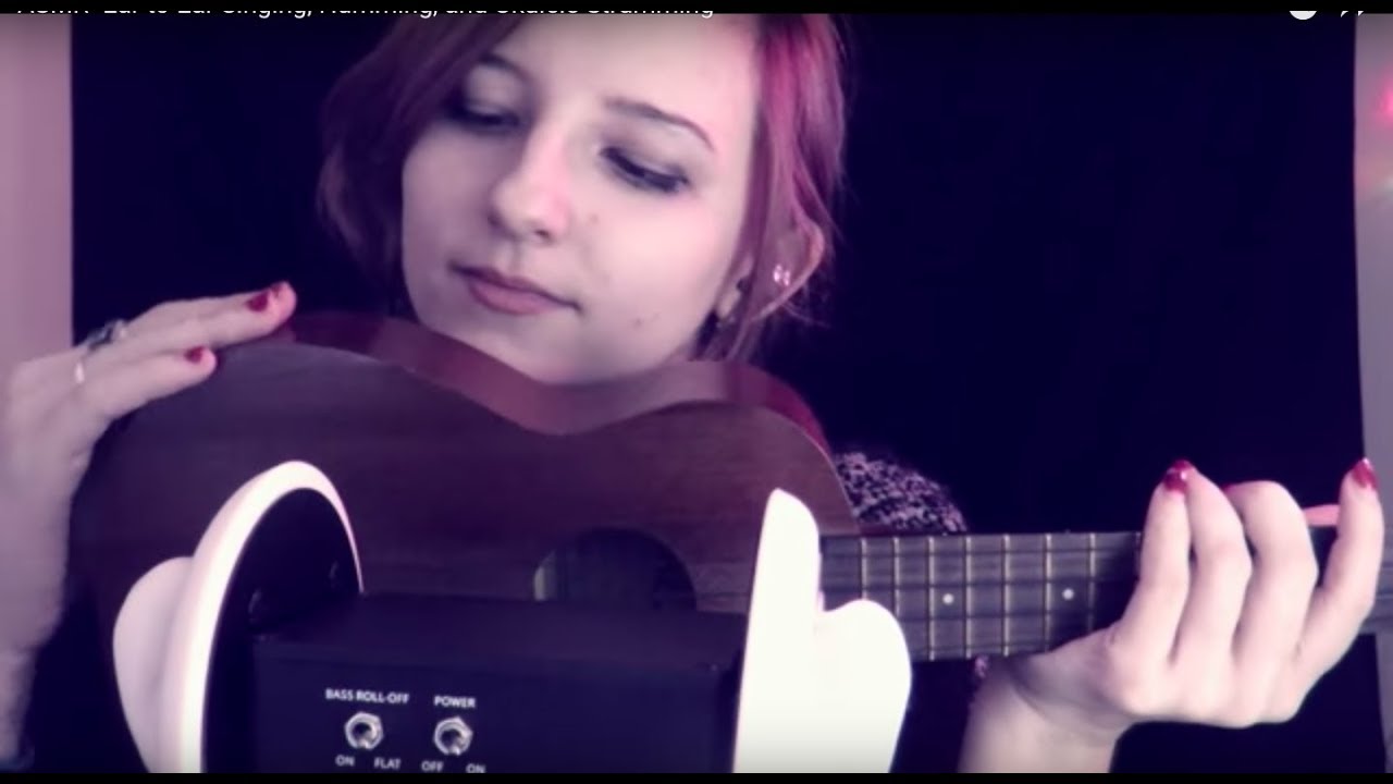 ASMR- Ear to Ear Singing, Humming, and Ukulele Strumming (Covering some of my favorite songs)