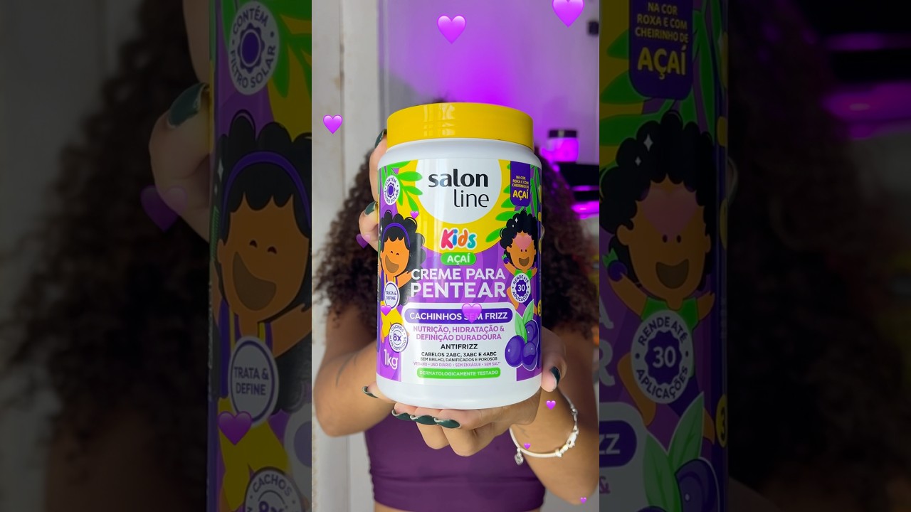 Testando o creme de a&ccedil;a&iacute; da salon line 💜💜  #migssalonline #vaiprofycaramba
