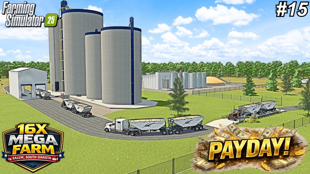 FIRST PAYDAY! SELLING EVERYTHING TO EXPAND THE 16X MEGA FARM! | Salem, SD 16X | Farming Simulator 25