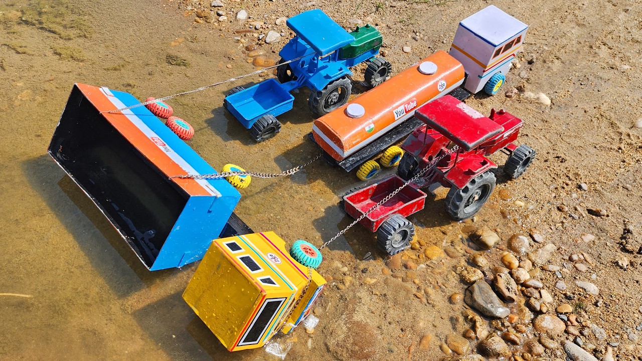 TATA BharatBenz Volvo Tipper Dumper Accident Heavy Loading Pulling JCB 3DX Swaraj Tractor ? CS Toy