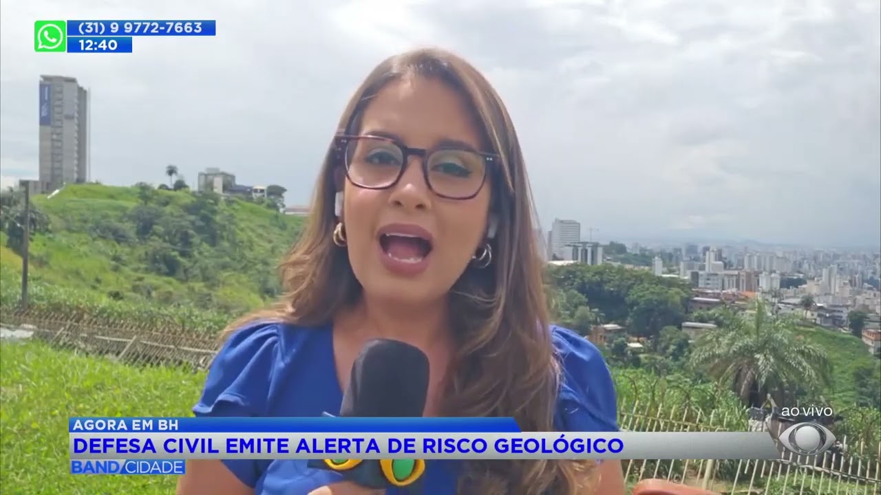 Defesa civil emite alerta de risco geológico