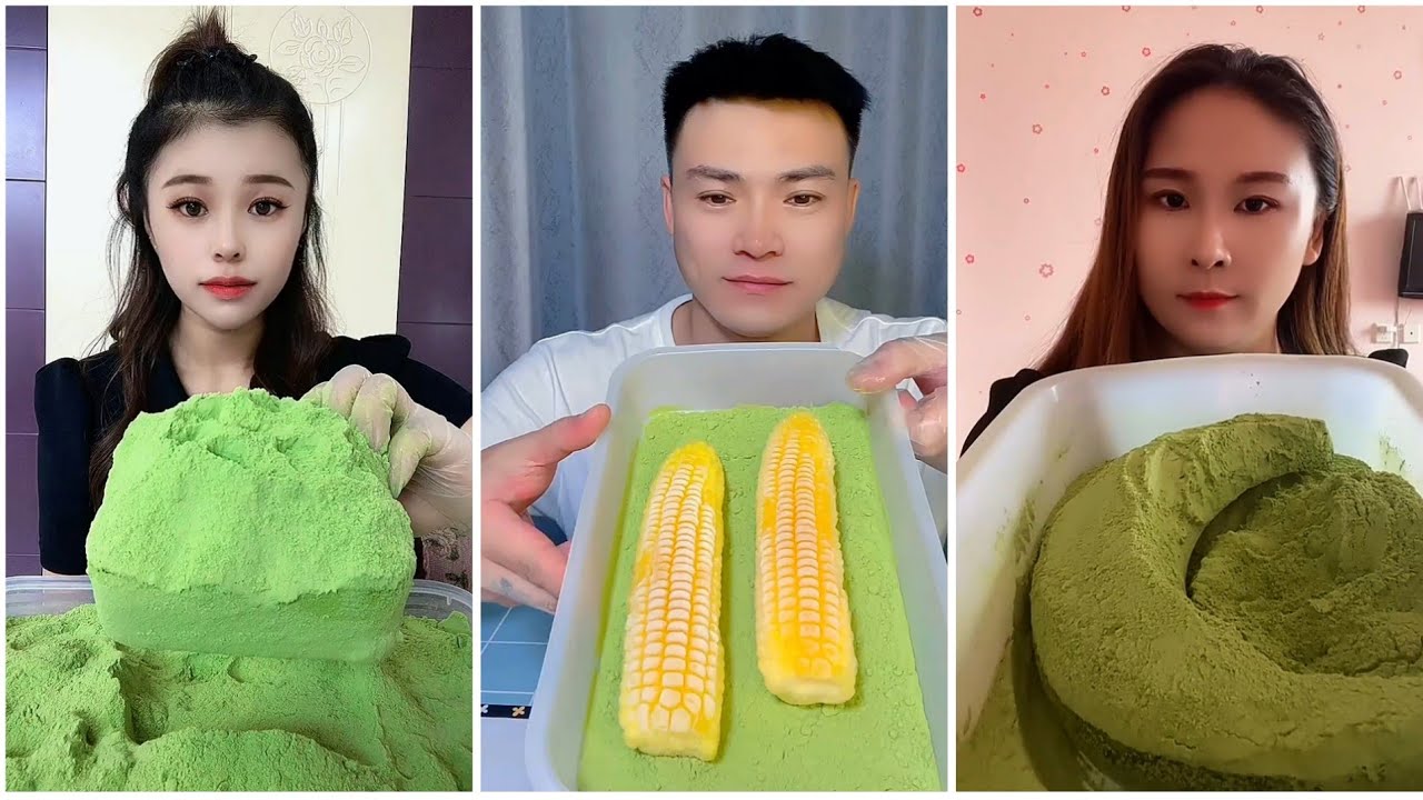 ASMR FOAM ICE EATING | MATCHA ICE EATING | RELAX VIDEO