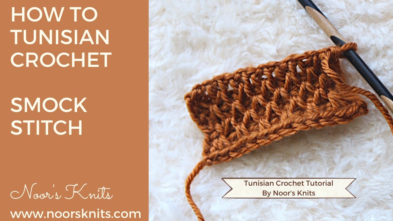 How to Tunisian crochet smock stitch, Tunisian smock stitch tutorial, Tunisian crochet tutorial