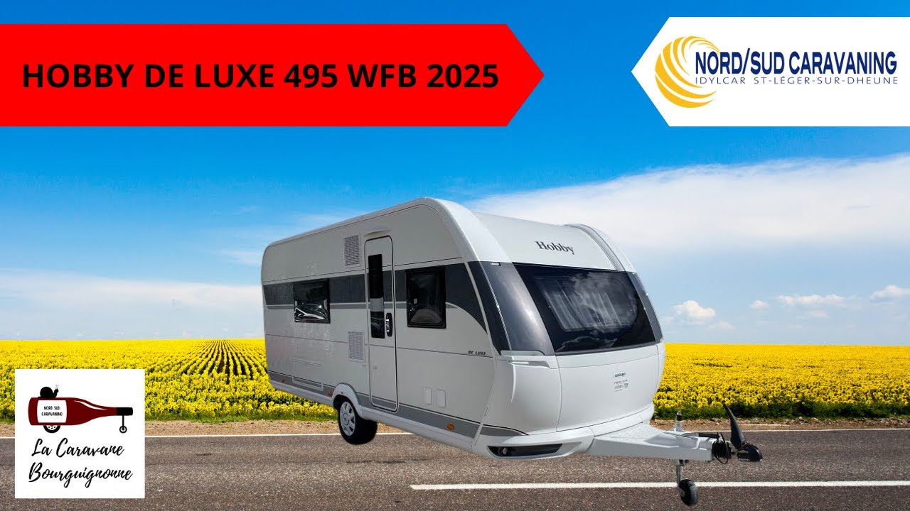 CARAVANE TRES BIEN EQUIPEE HOBBY 495 WFB DE LUXE 2025 NORD SUD CARAVANING