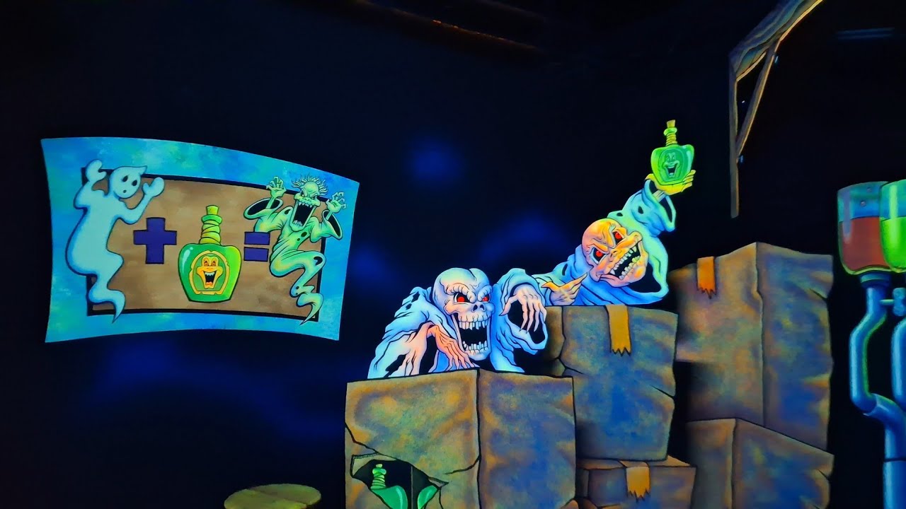 Boo Blasters on Boo Hill at Kings Dominion 2025 | Non Interactive Ride Through