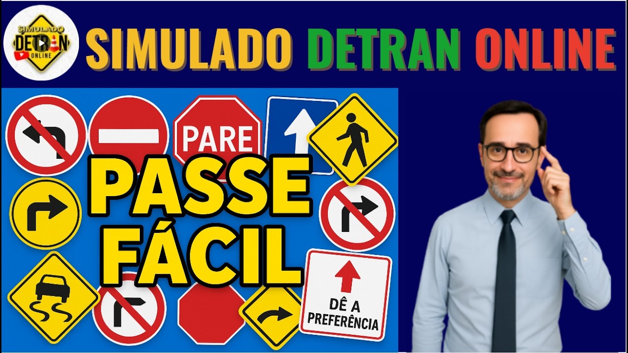SIMULADO TOP DE PLACAS DE TRÂNSITO: 60 QUESTÕES MAIS COBRADAS NA PROVA DO DETRAN