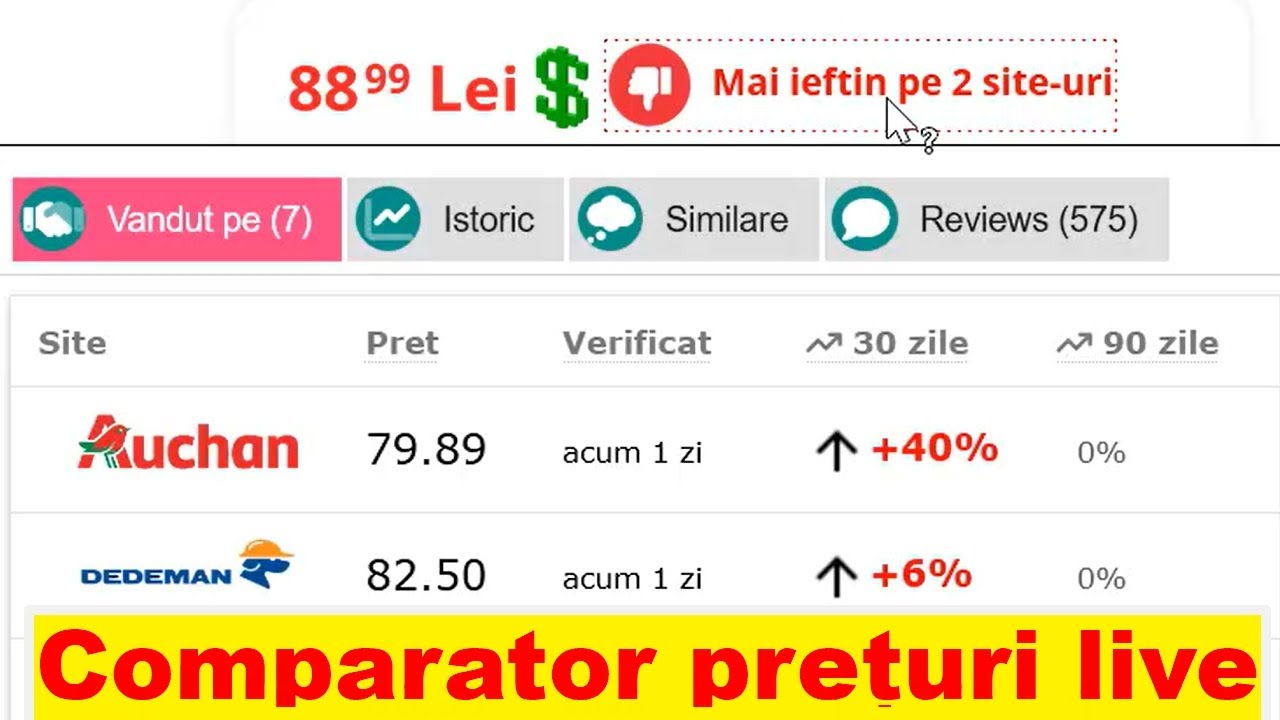 Comparator prețuri instant 500 de magazine