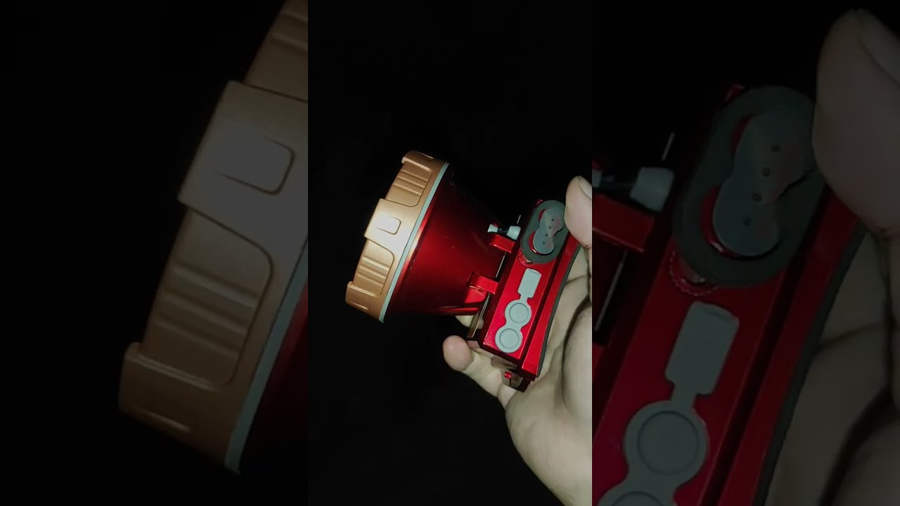 Perbandingan Senter Kepala Jinlong Super Red Cahaya Putih dan Cahaya Kuning