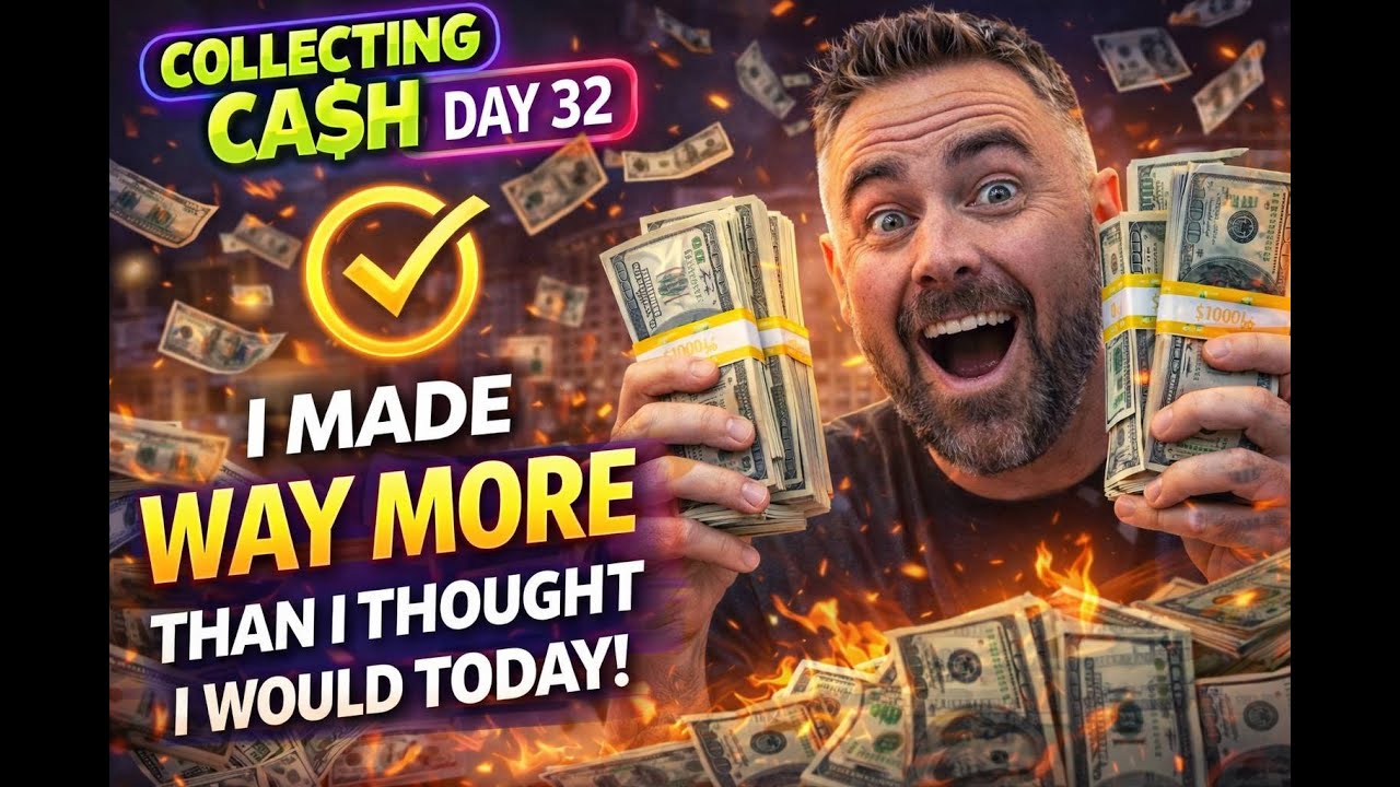 Day 32 Collecting Cash – I Made WAY More Than I Thought Today! 💰🔥