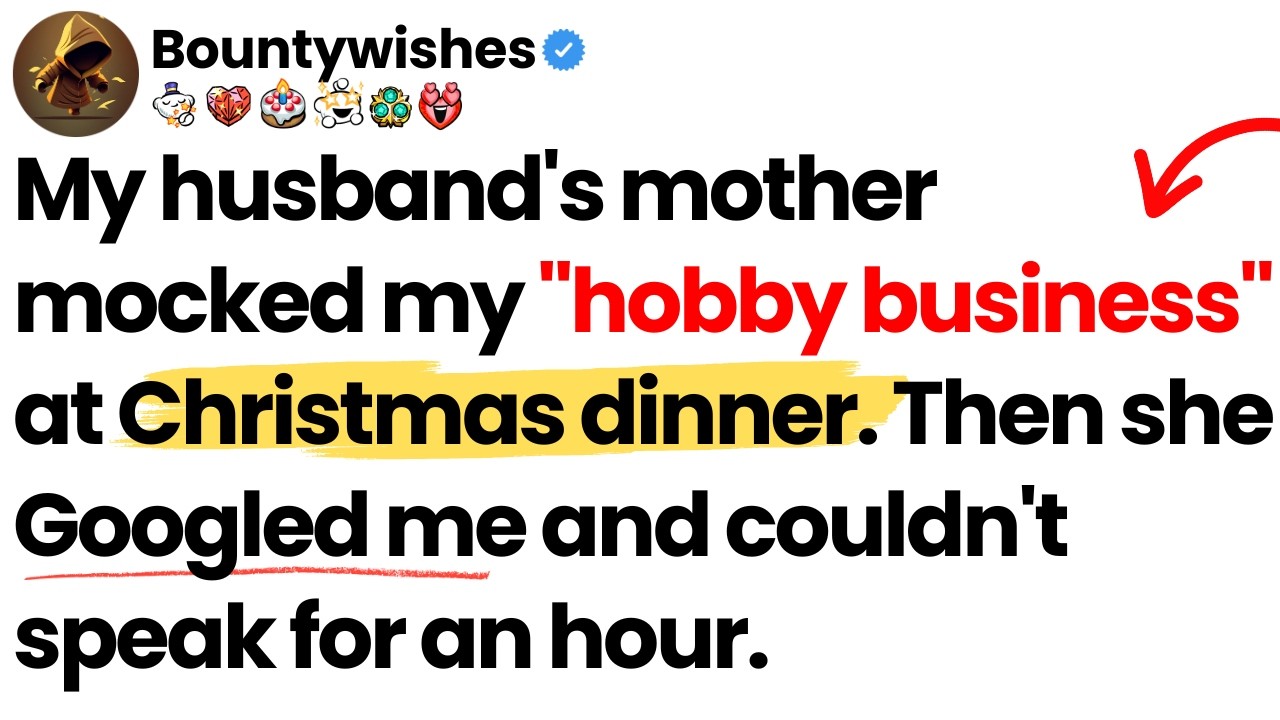 My husband’s mother mocked my “hobby business” at Christmas. Then she Googled me and froze.