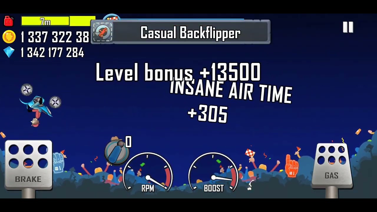 Hill climb bike on moon 🌚🌝 back drifting 