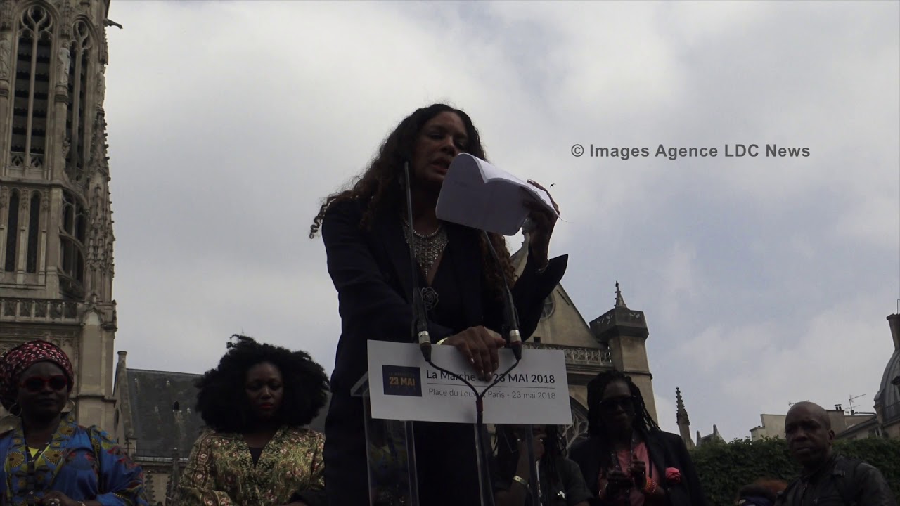 Marche en m&eacute;moire des victimes de l'esclavage colonial : France Zobda. Paris/France - 21 Mai 2018