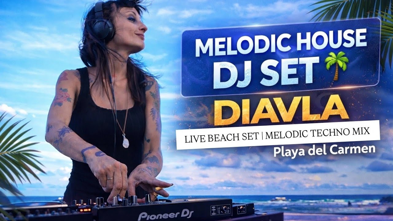 MELODIC HOUSE DJ SET 🌴 DIAVLA - Live Beach Set | Melodic Techno Mix, Playa del Carmen.