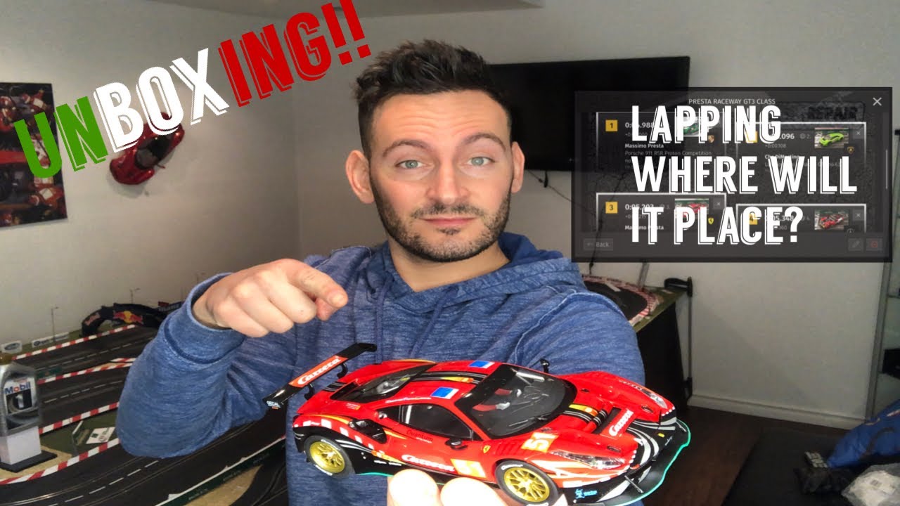 Carrera 132 Digital Unboxing and Lapping! Ferrari 488 GTE.