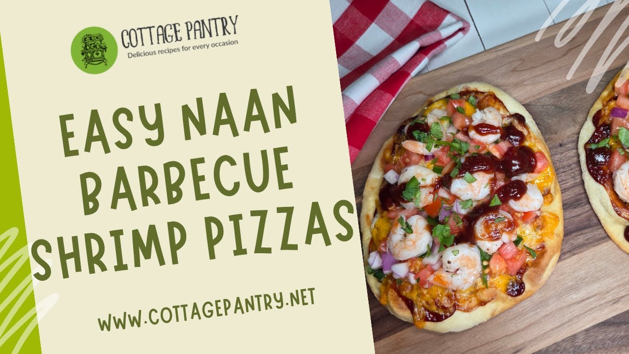 Easy Naan Barbecue Shrimp Pizzas