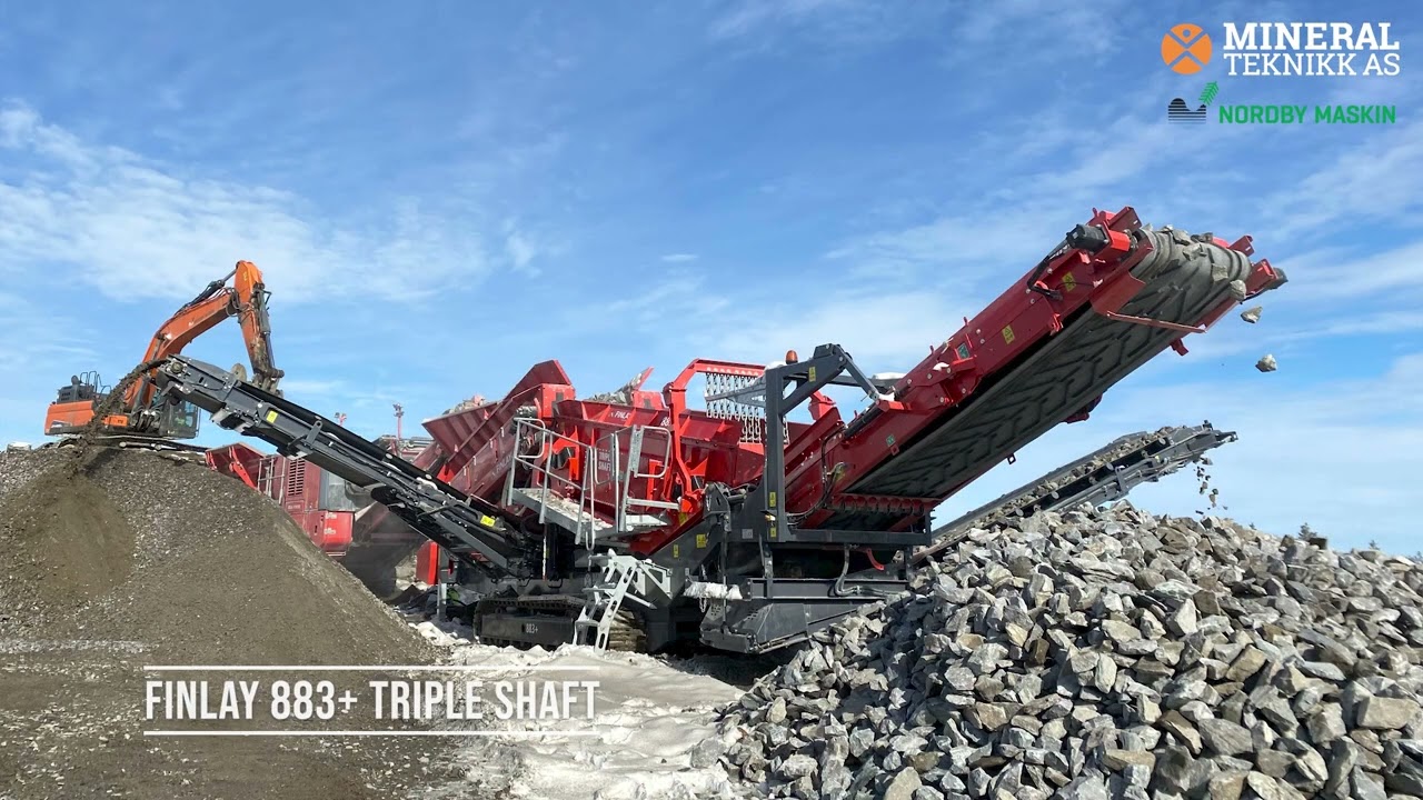 Komplett knusetog med Finlay maskiner fra Mineralteknikk