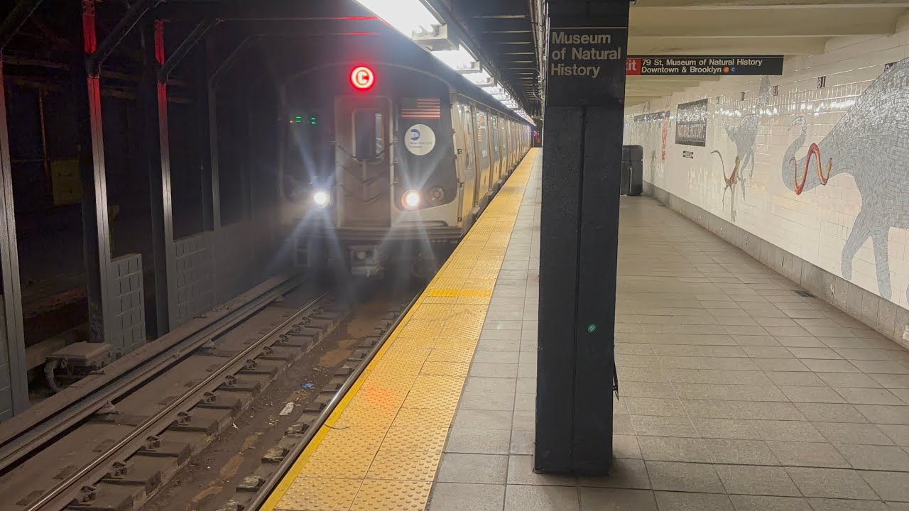 (B)(C) Local & (A)(D) Express train action at 81st Street-Museum of Natural History 