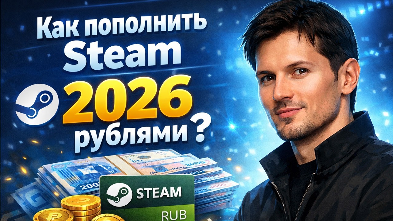 Как пополнить СТИМ 2026? Баланс Steam рублями в России 🎮