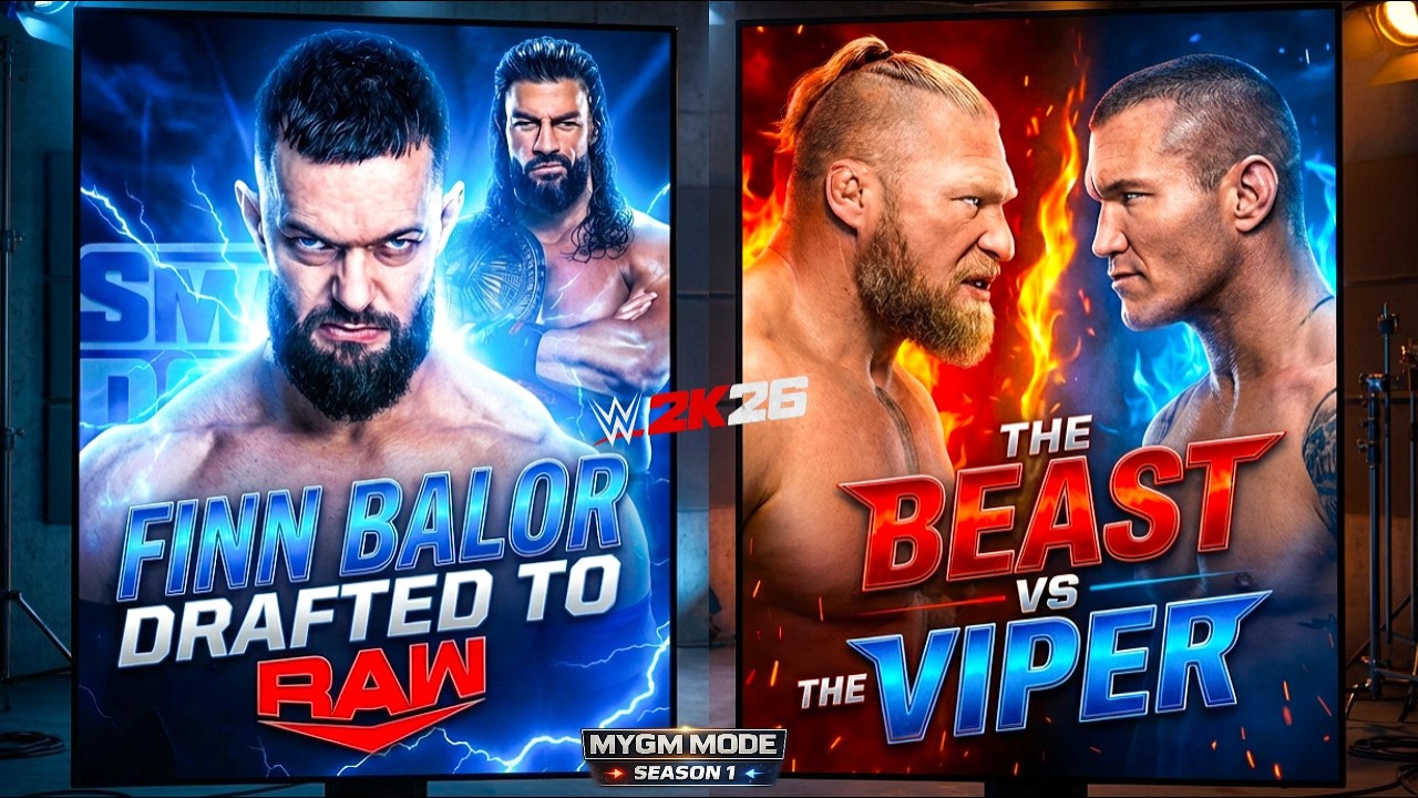 WWE 2K26 My GM Mode LIVE - Finn Balor Drafted To RAW & RKO Vs The Beast