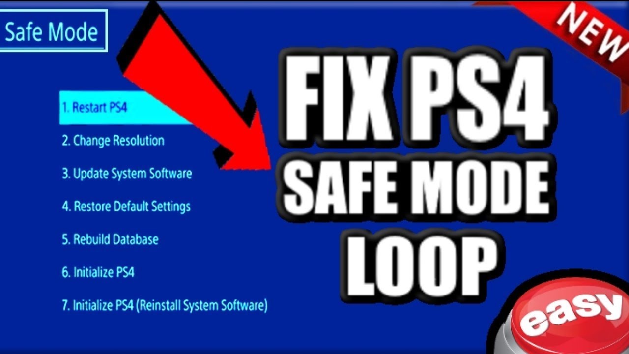 How to FIX PS4 Safe MODE LOOP! (5 BEST METHODS) (2019  Help Tutorial)