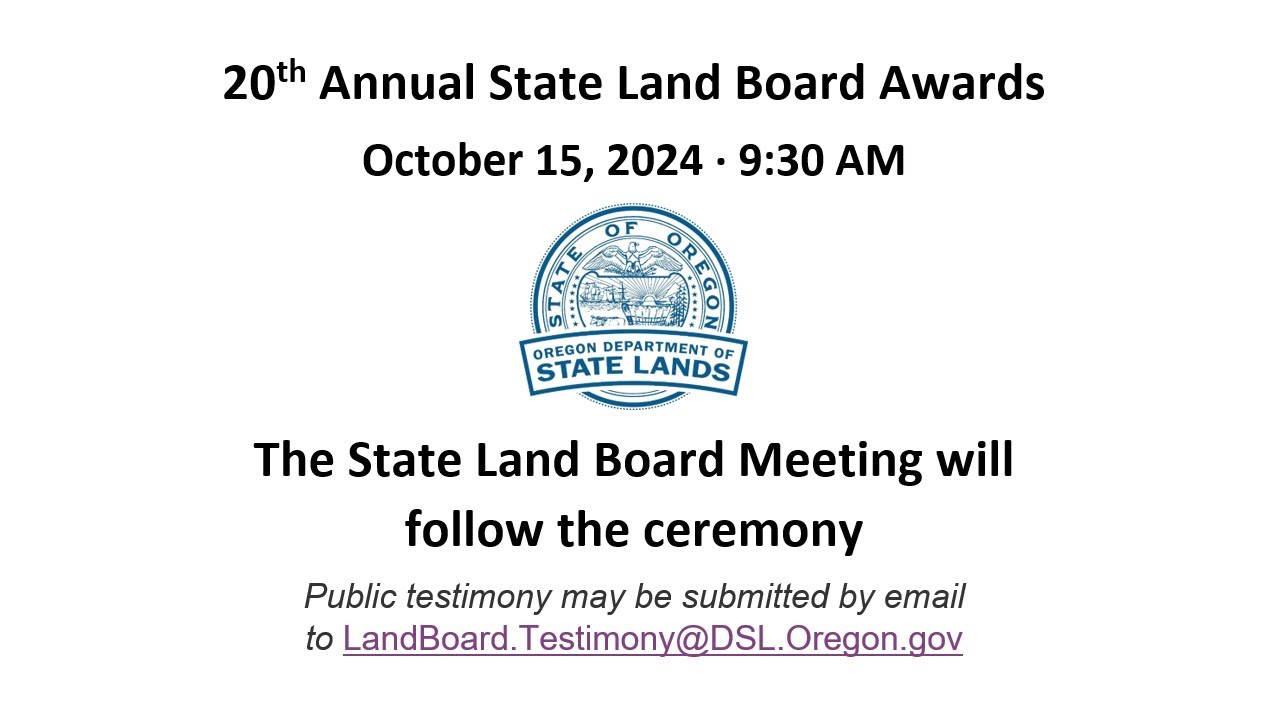 Oregon State Land Board Meeting - October 15, 2024