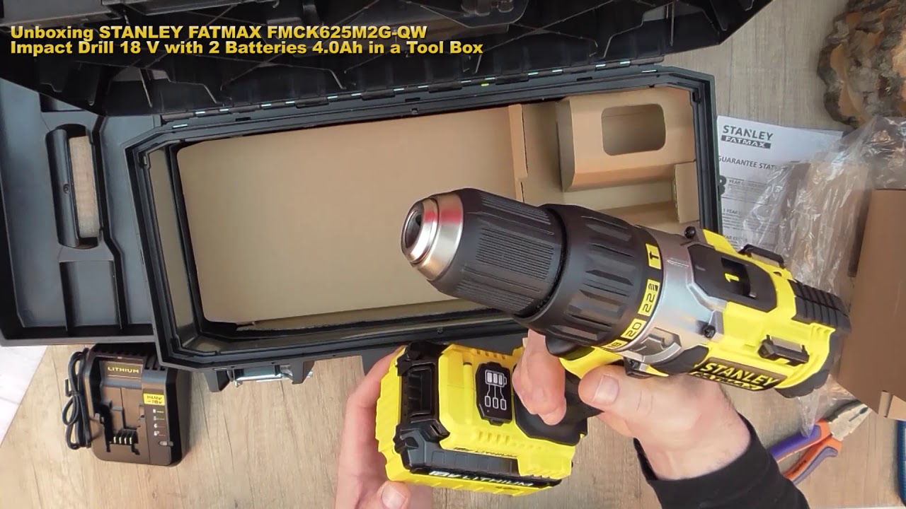Unboxing STANLEY FATMAX FMCK625M2G-QW Impact Drill - Bob The Tool Man
