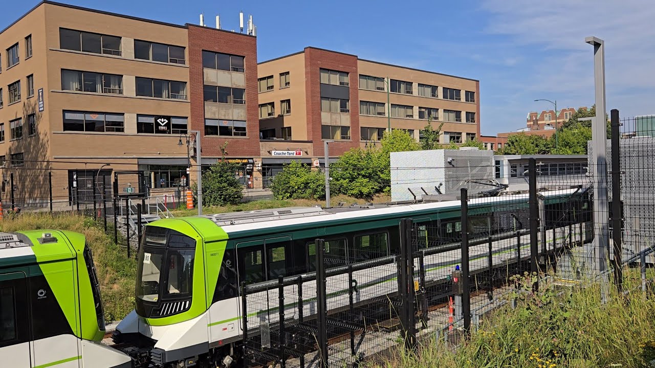 MONTREAL REM Pt 2 Views of LRT Testing Near Mont Royal Station in TMR