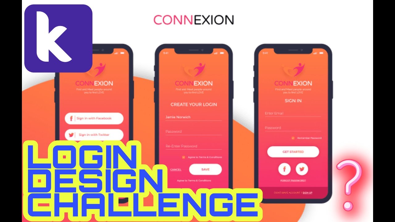 Kodular UI UX Design Challenge #1 Beautiful Login Screen
