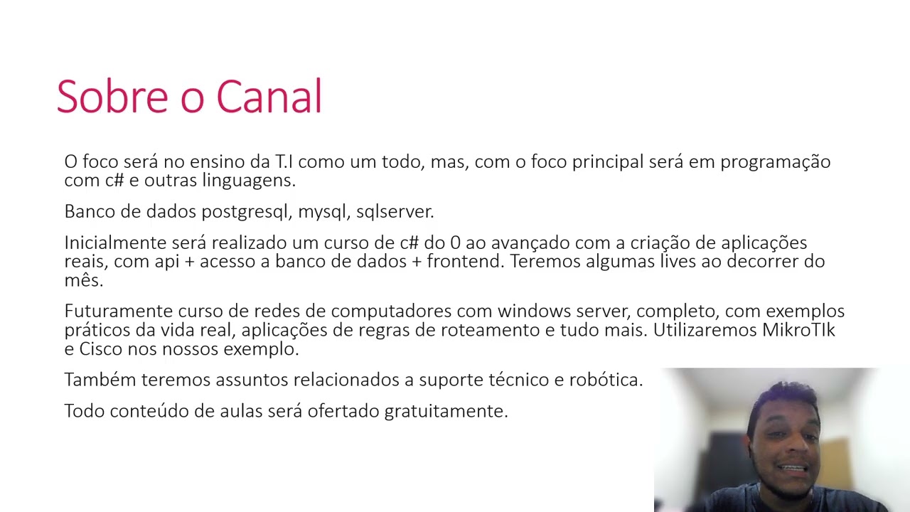 Apresentação do Canal