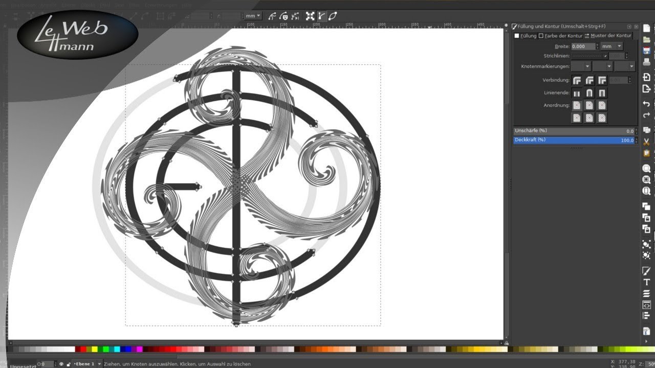 Kurven und Linien - Bezierkurven mit Inkscape  - Vektorgrafik Tutorial