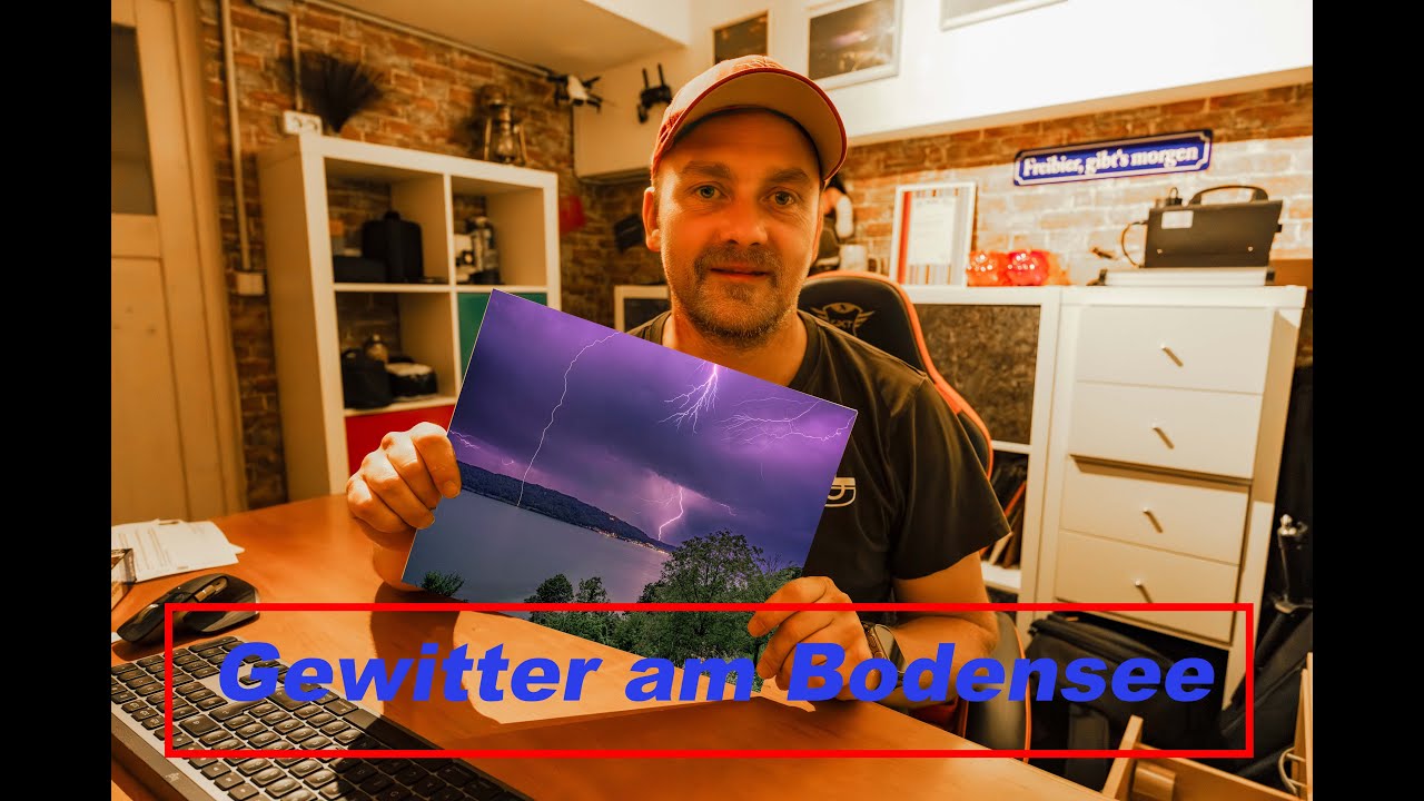 #fotografie Gewitter Nacht am Bodensee mit einem Starken Abschluss.