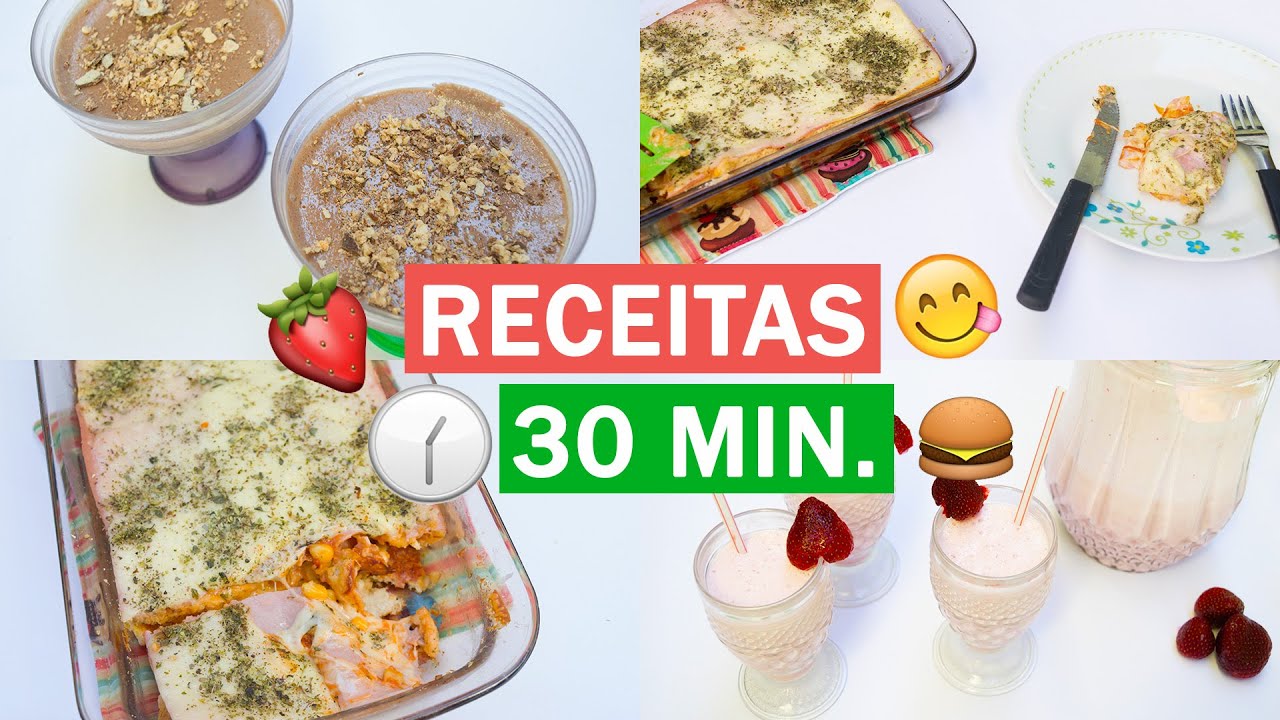 3 RECEITAS FÁCEIS QUE FICAM PRONTAS EM 30 MIN.