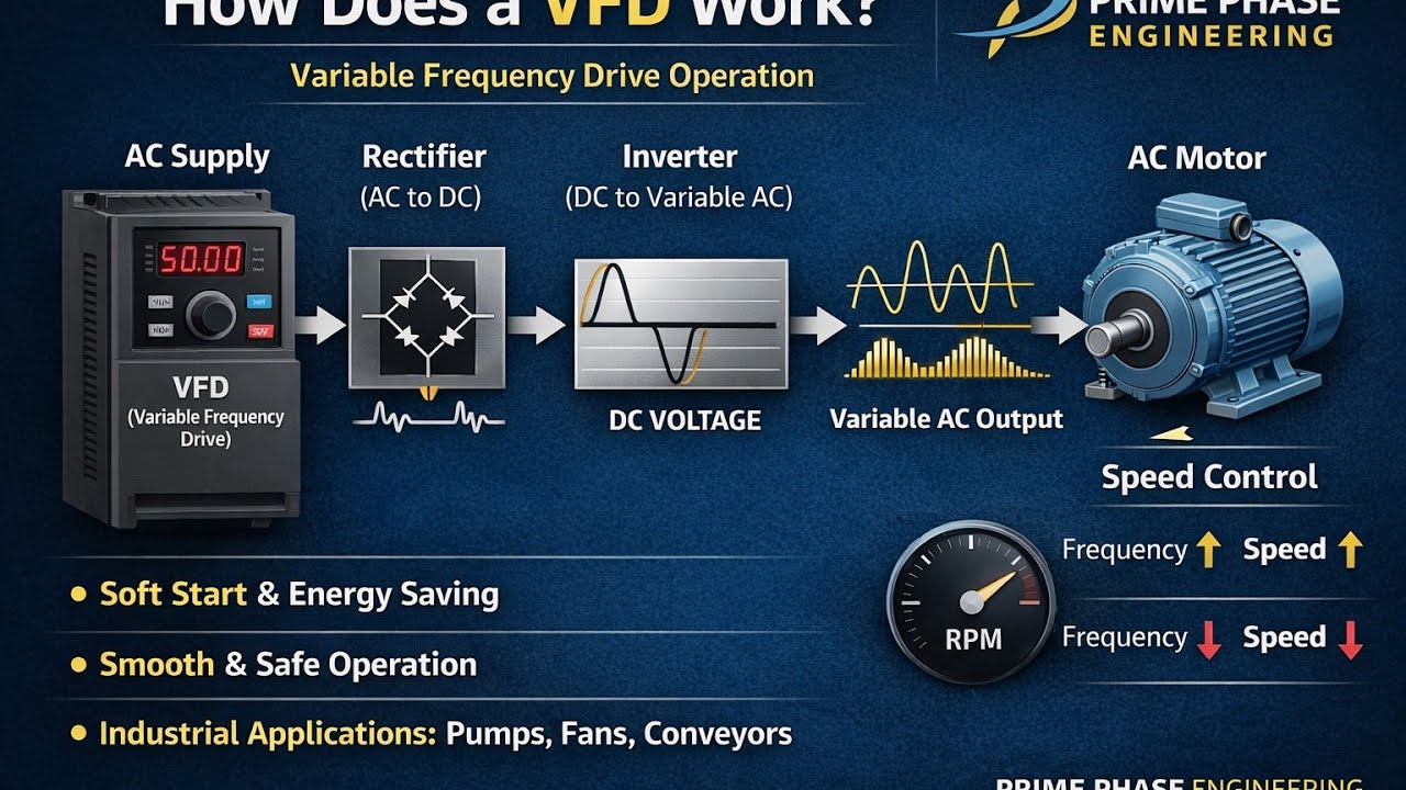 VFD Working Principle              Simple VFD Formula 💡 