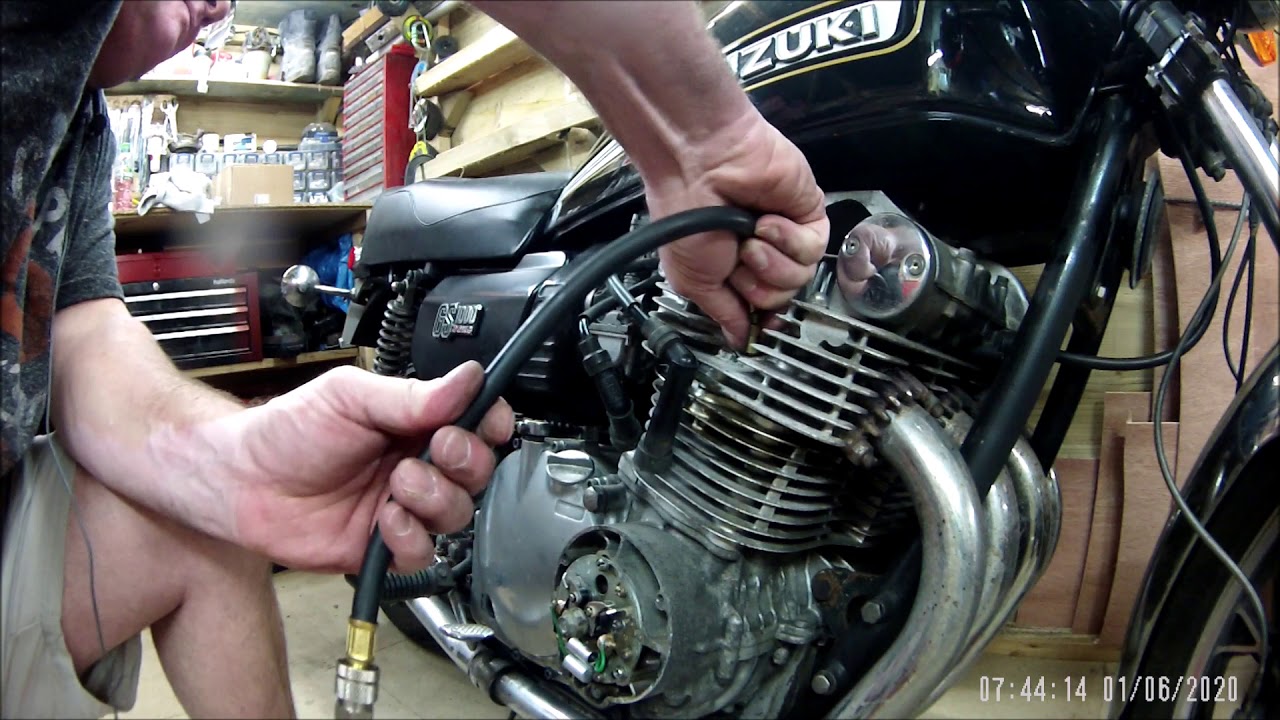 Тест на компрессию Suzuki GS1000