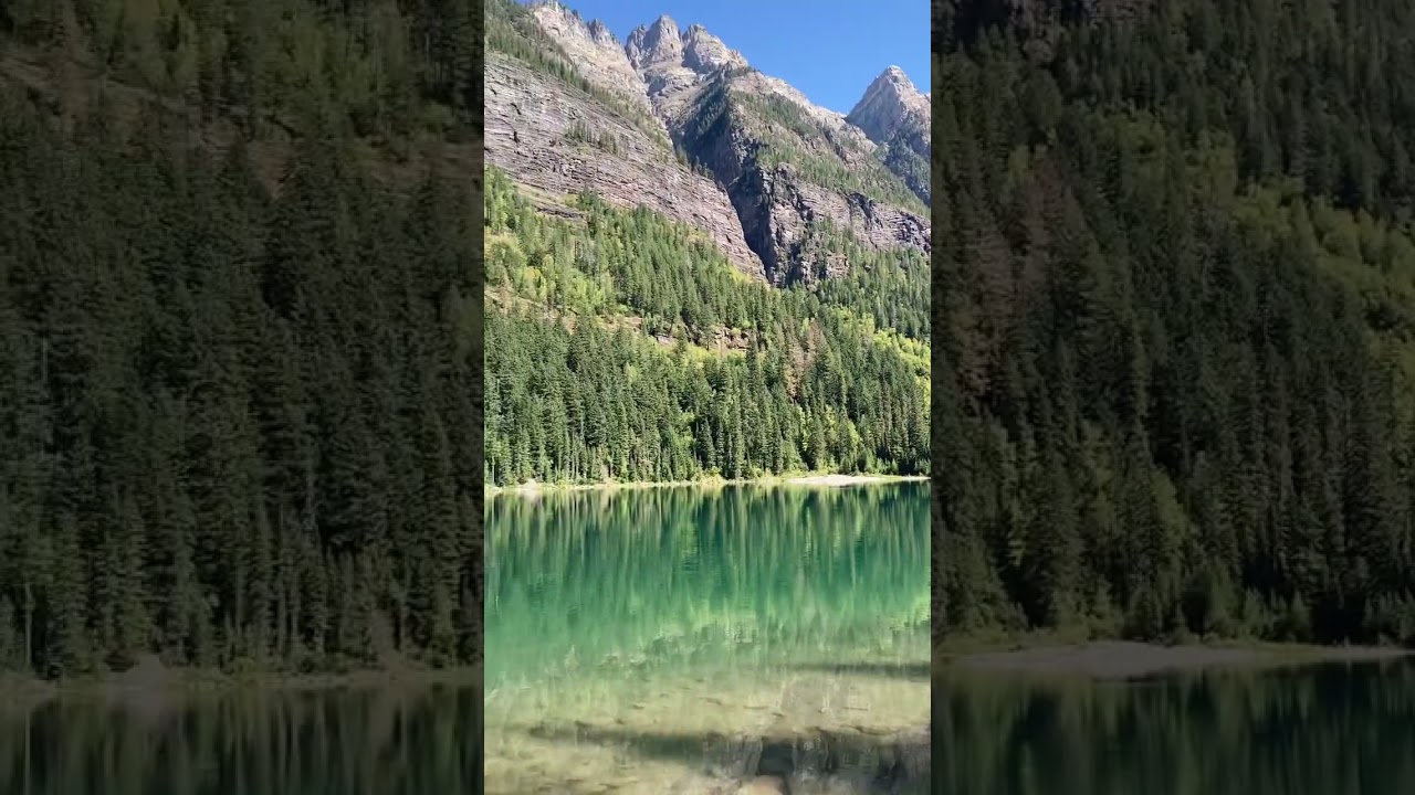 An alpine lake in Montana #shorts #glaciernationalpark #alpinelakes
