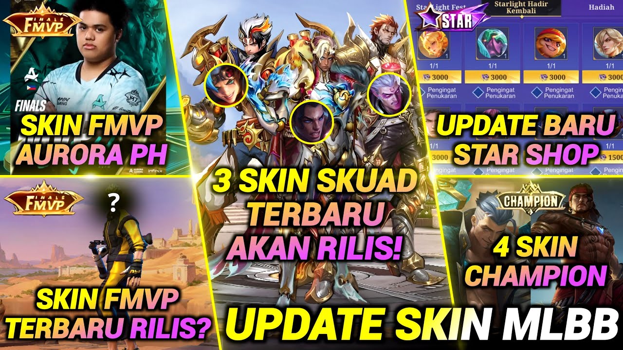 SKIN BARU FMVP AURORA PH?! UPDATE STAR SHOP FEB, 3 SKIN SKUAD TAG KHUSUS XBORG, PHOVEUS, BRODY MLBB